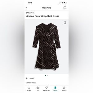 Bayley 44 Jimena Faux Wrap Jersey Dress - Size Medium